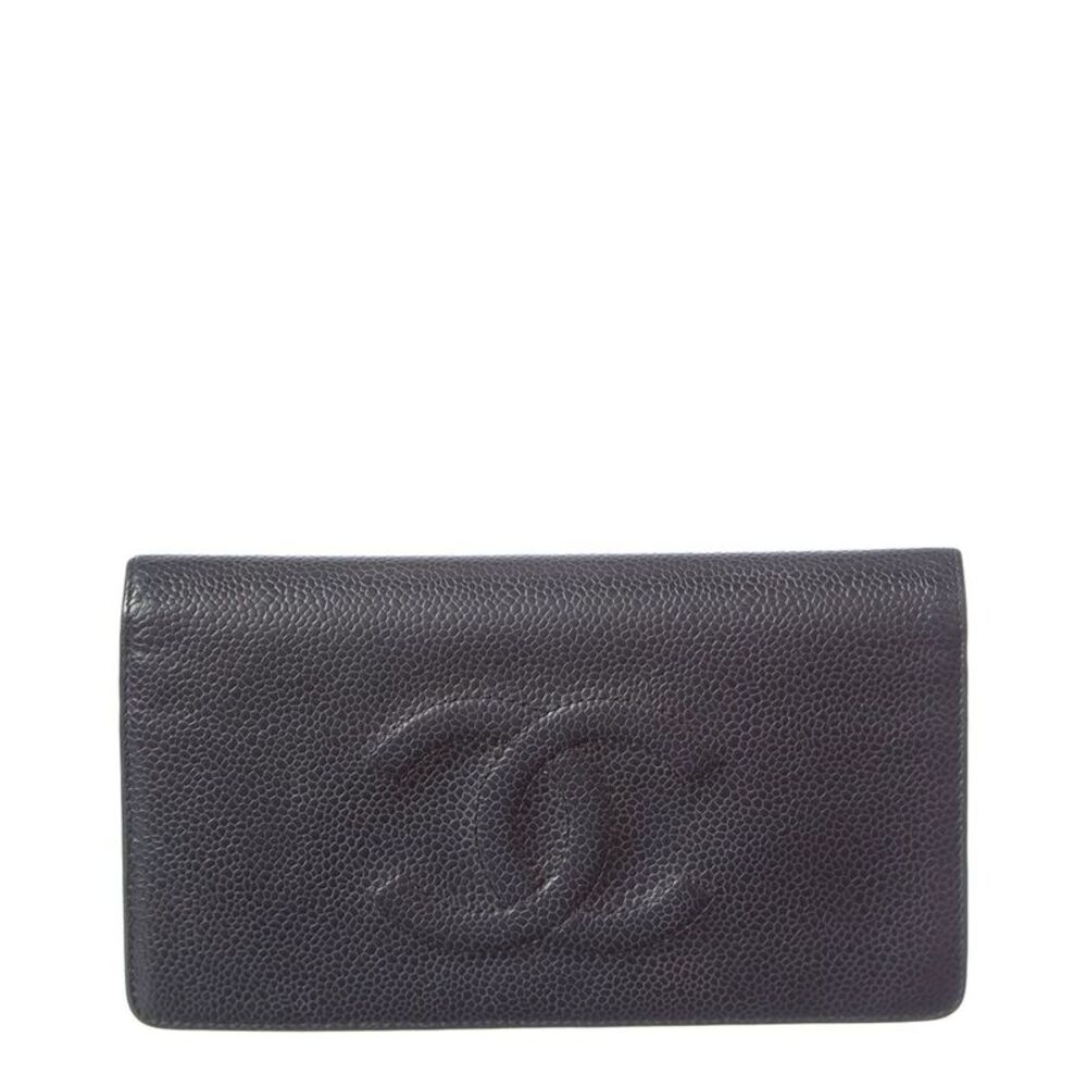 Chanel Black Caviar Leather Timeless Cc Wallet (Authentic Pre-Loved)